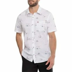 Flash Sale 🔔 Shirts Men's TravisMathew Lounge Town Button-Up 👚 Shirt 👏